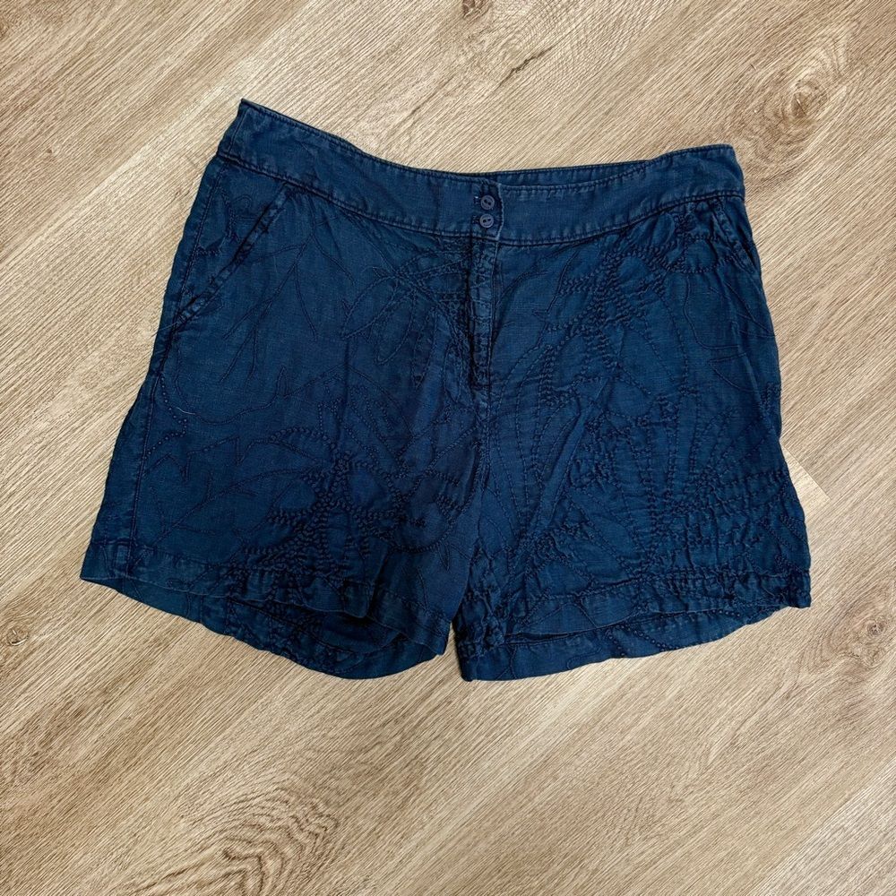 Tommy Bahama Embroidered Linen Shorts N1